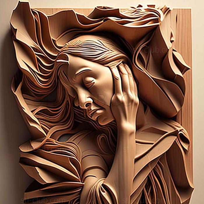 3D модель Нина Валетова, американская художница. (STL)